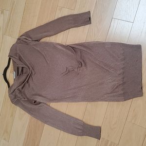 Designer! Thurley copper brown metallic knit tunic dress